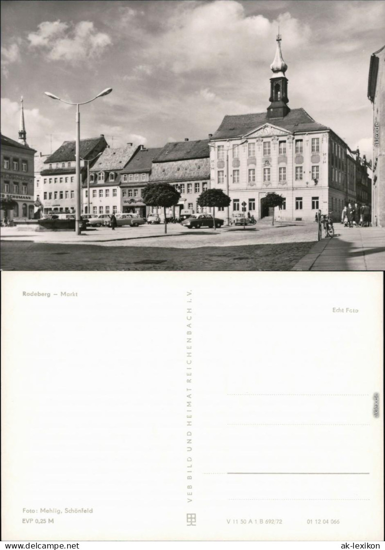 Ansichtskarte Radeberg Marktplatz 1972