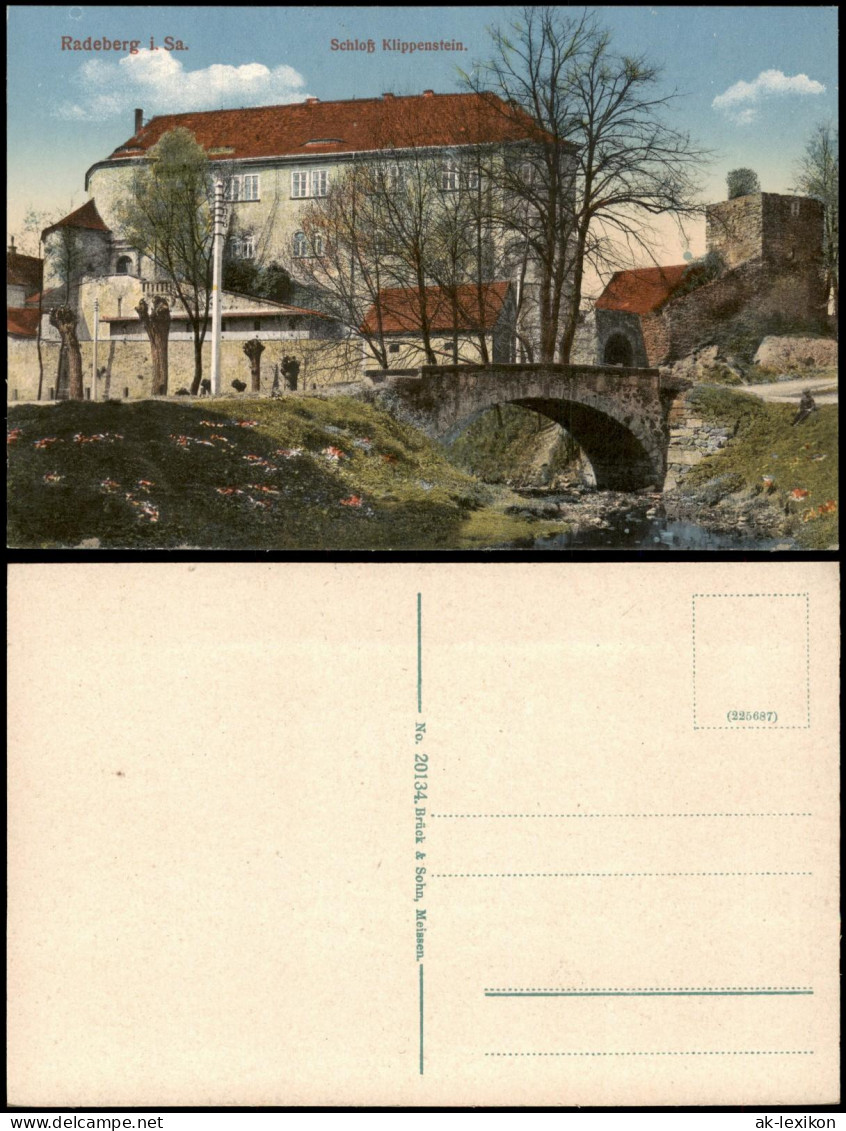 Ansichtskarte Radeberg Schloß Klippenstein 1916