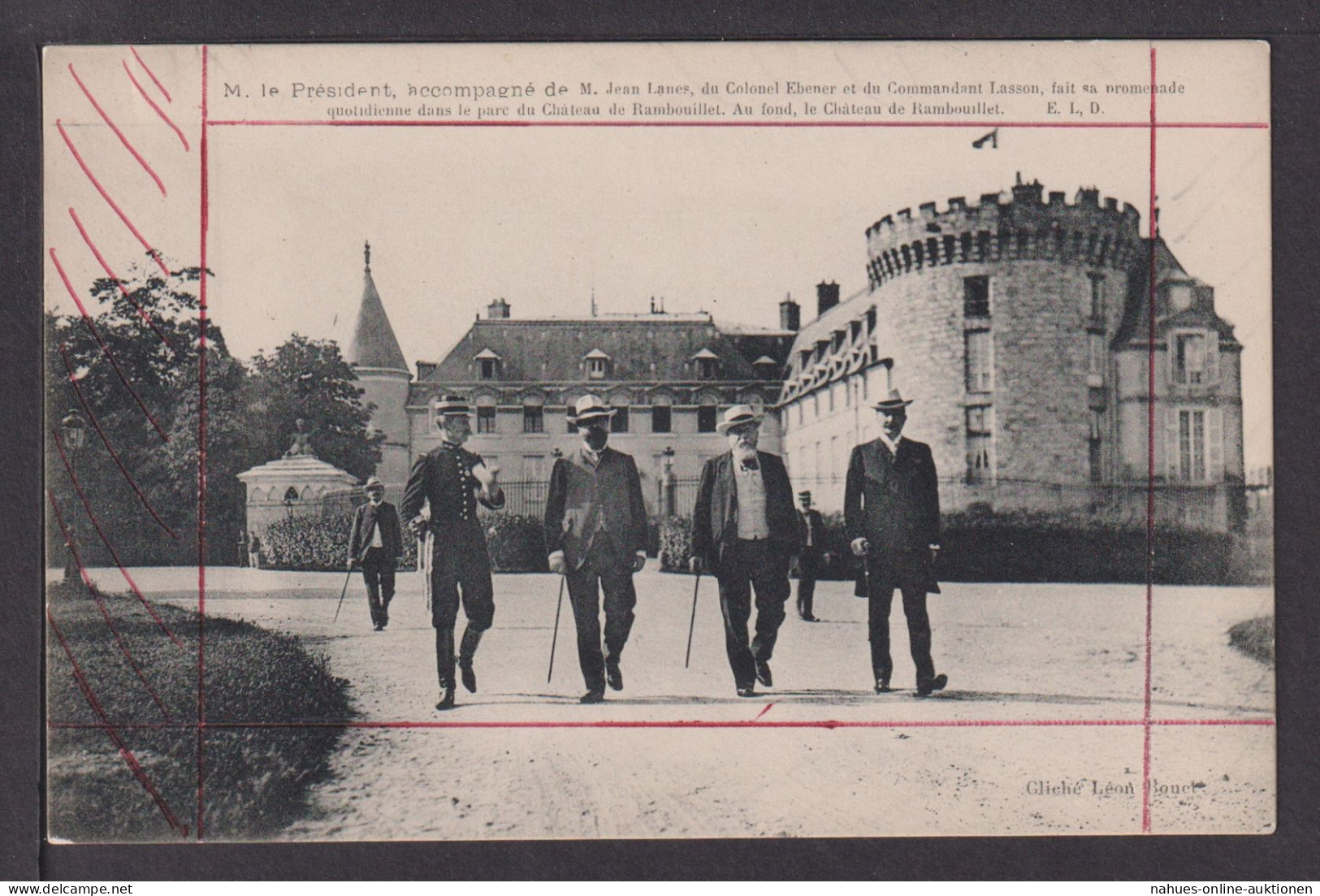 Ansichtskarte Rambouillet Frankreich Spaziergang des Präsidenten in Begleitung
