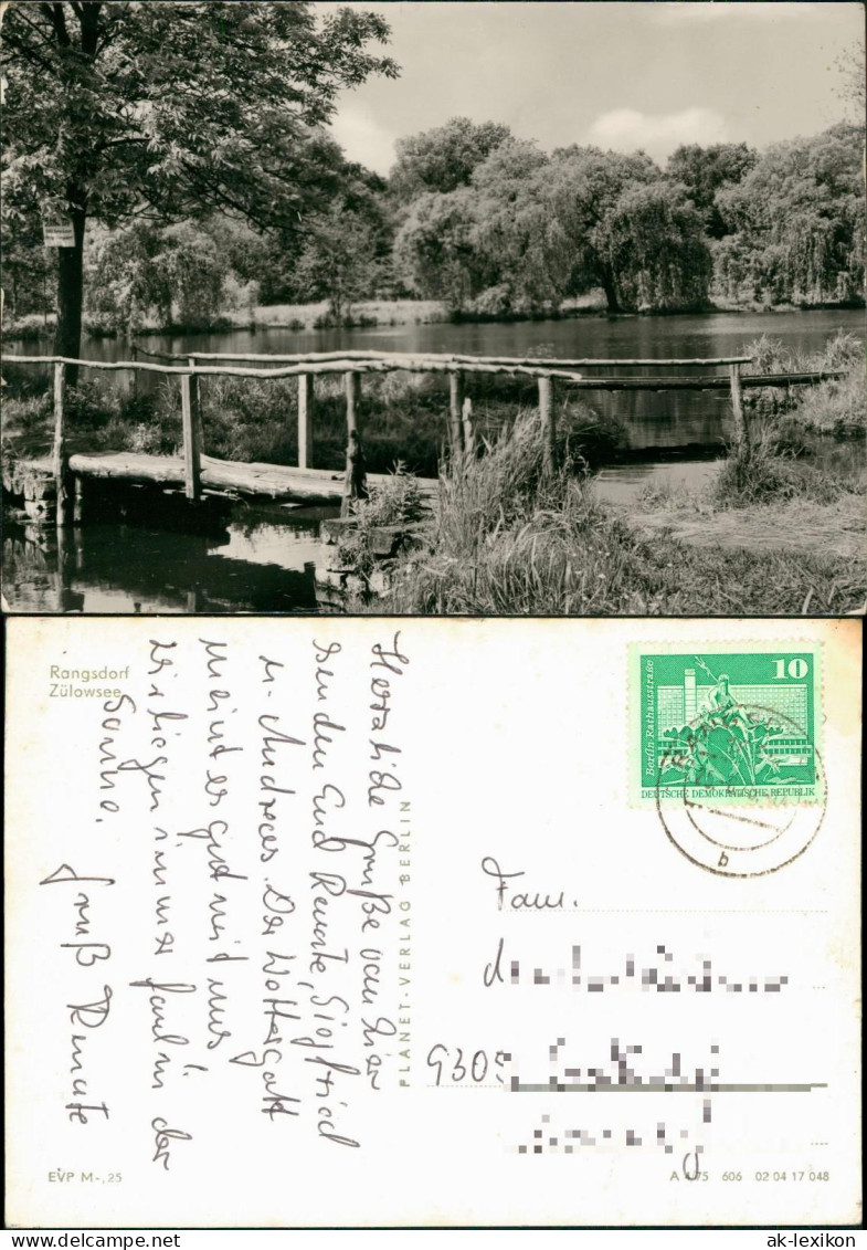 Ansichtskarte Rangsdorf Zülowsee - Brücke Fotokarte 1975