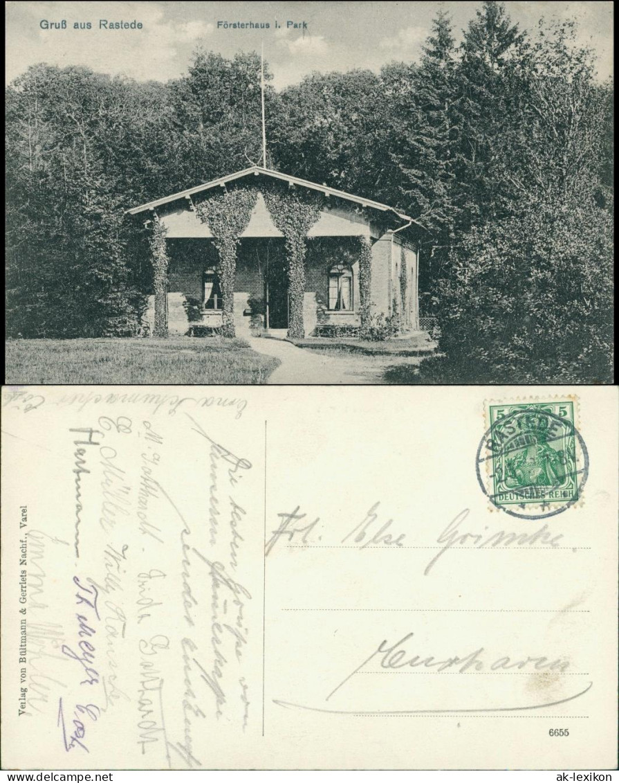 Ansichtskarte Rastede Försterhaus im Park 1913