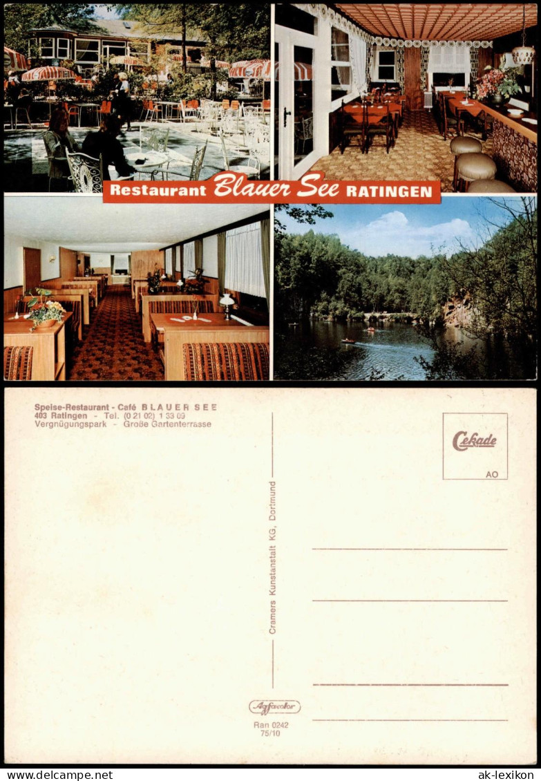 Ansichtskarte Ratingen Reifferscheid Restaurant Blauer See RATINGEN 1975