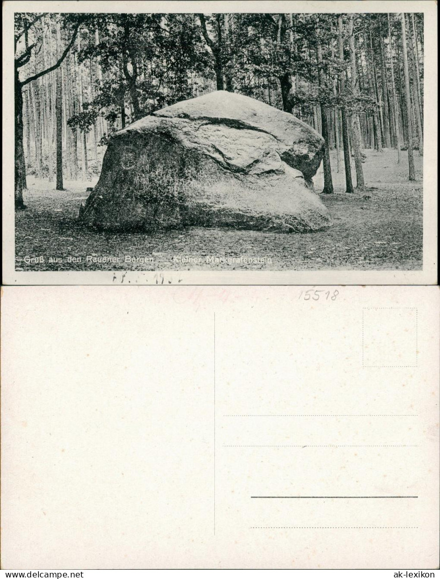 Ansichtskarte Rauen (Mark)-Spreenhagen Markgrafenstein - Rauener Berge 1940