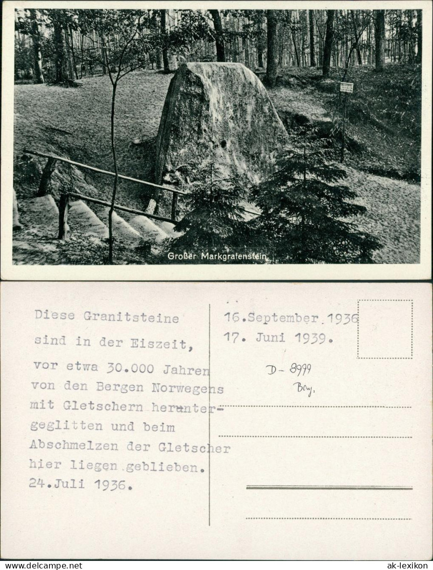 Ansichtskarte Rauen-Spreenhagen Großer Markgrafenstein 1936