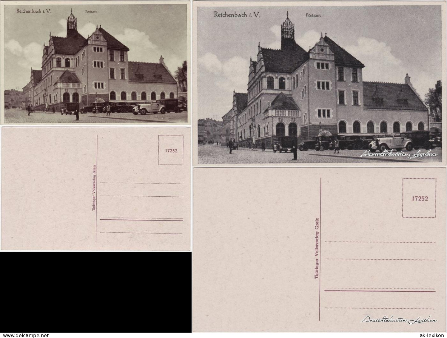 Ansichtskarte Reichenbach (Vogtland) Postamt 1940