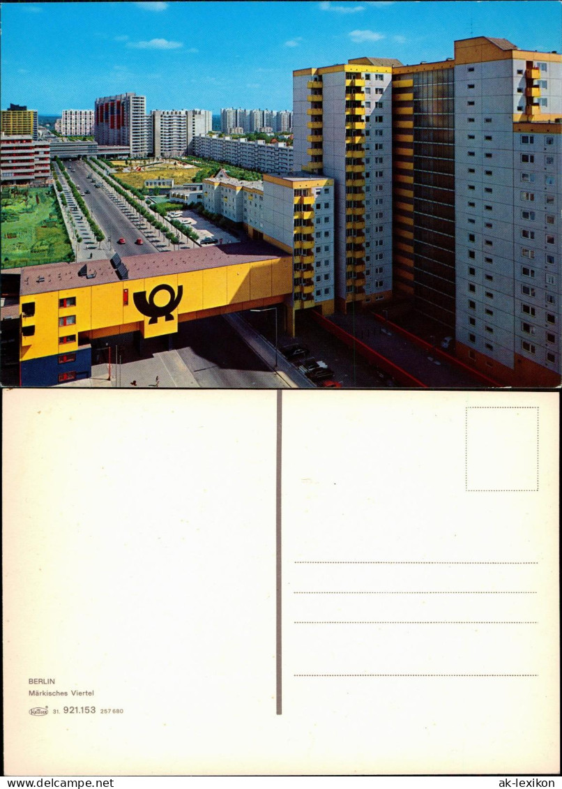 Ansichtskarte Reinickendorf-Berlin Märkisches Viertel Wohnblocks "Post" 1980