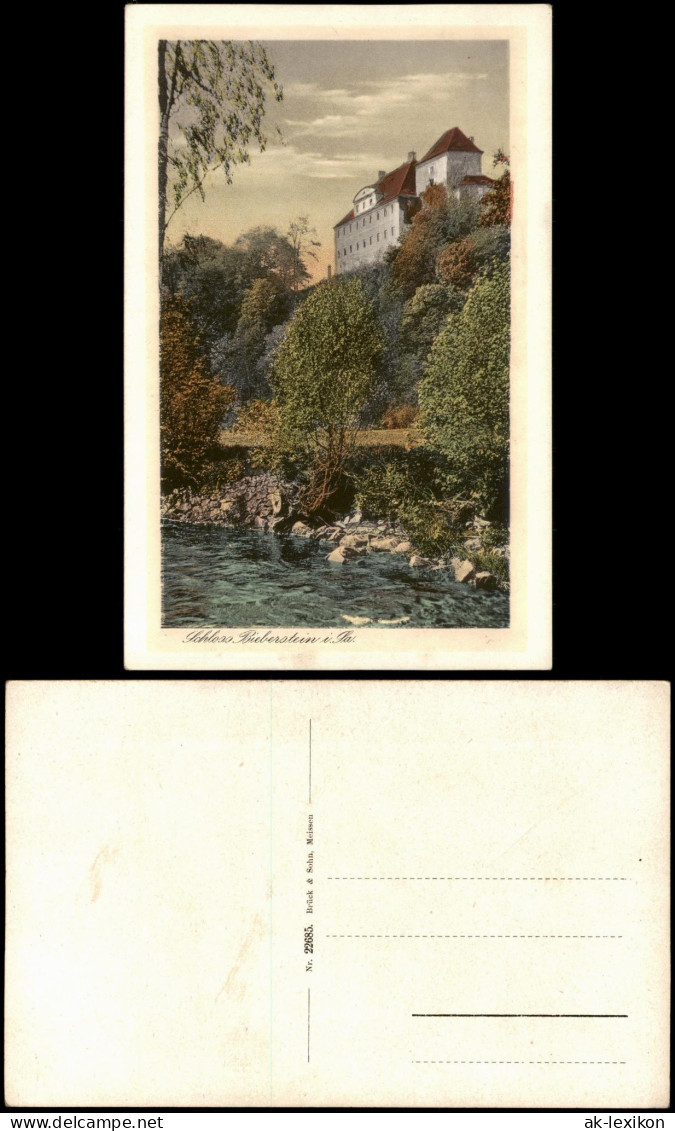 Ansichtskarte Reinsberg (Sachsen) Schloß Bieberstein 1924