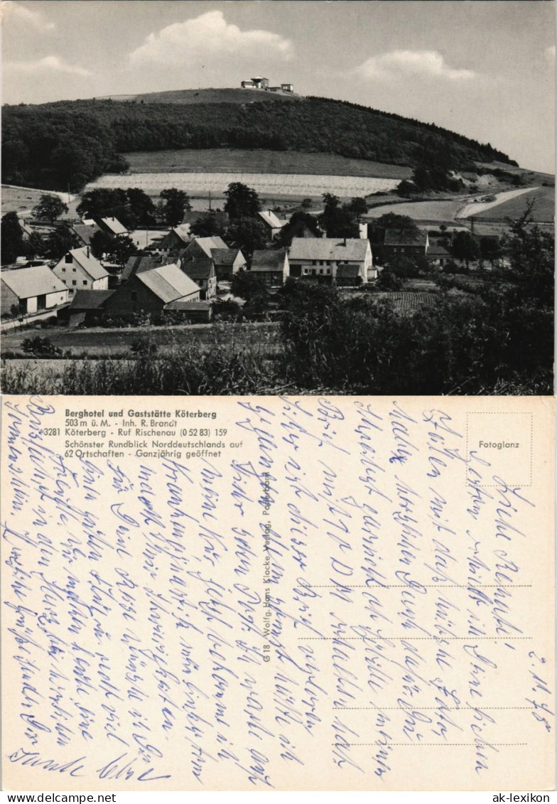 Ansichtskarte Rischenau-Lügde (Westfalen) Berghotel und Gaststätte 1962
