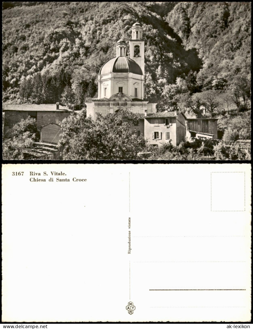 Ansichtskarte Riva San Vitale Chiesa di Santa Croce 1955
