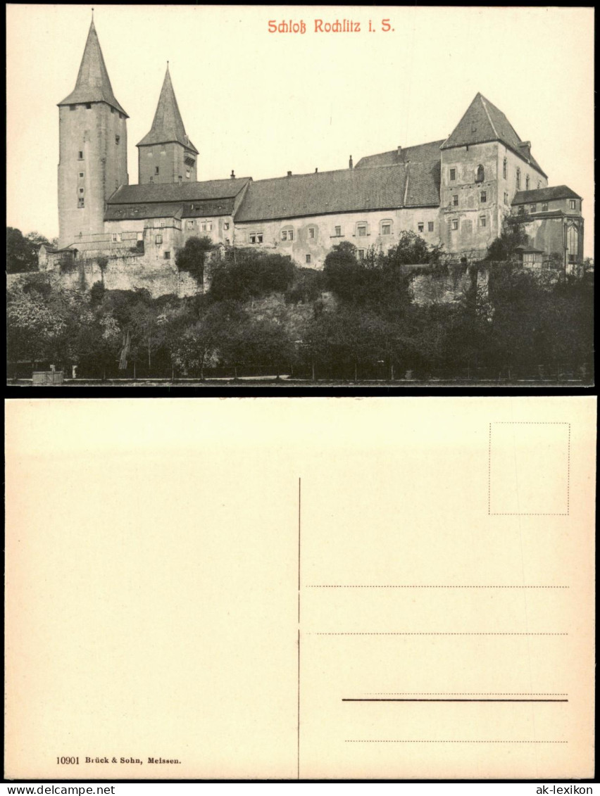 Ansichtskarte Rochlitz Schloß Rochlitz Seitenansicht 1909
