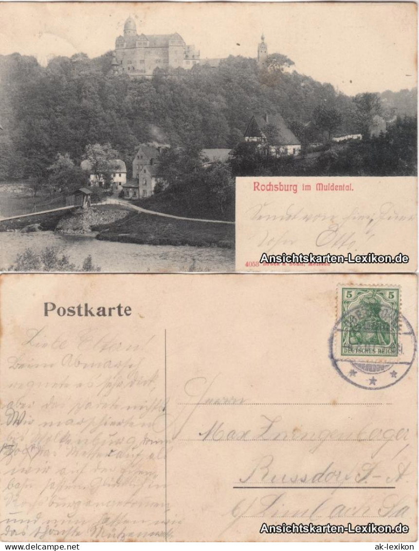 Ansichtskarte Rochsburg-Lunzenau Rochsburg 1907