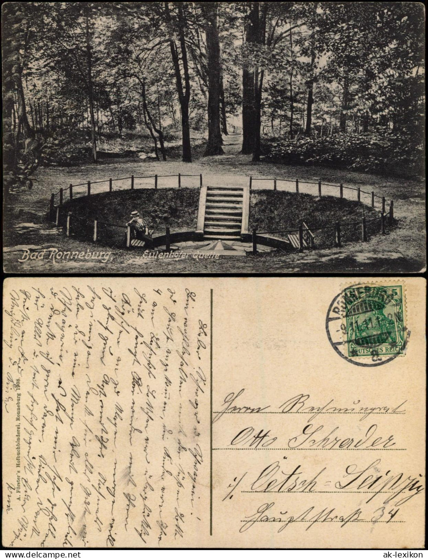 Ansichtskarte Ronneburg (Thüringen) Eulenhöfer Quelle 1908