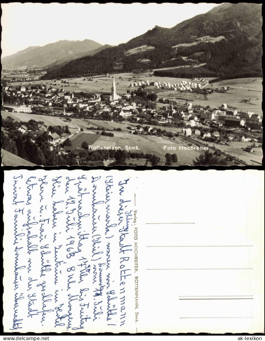 Ansichtskarte Rottenmann Blick auf die Stadt 1962