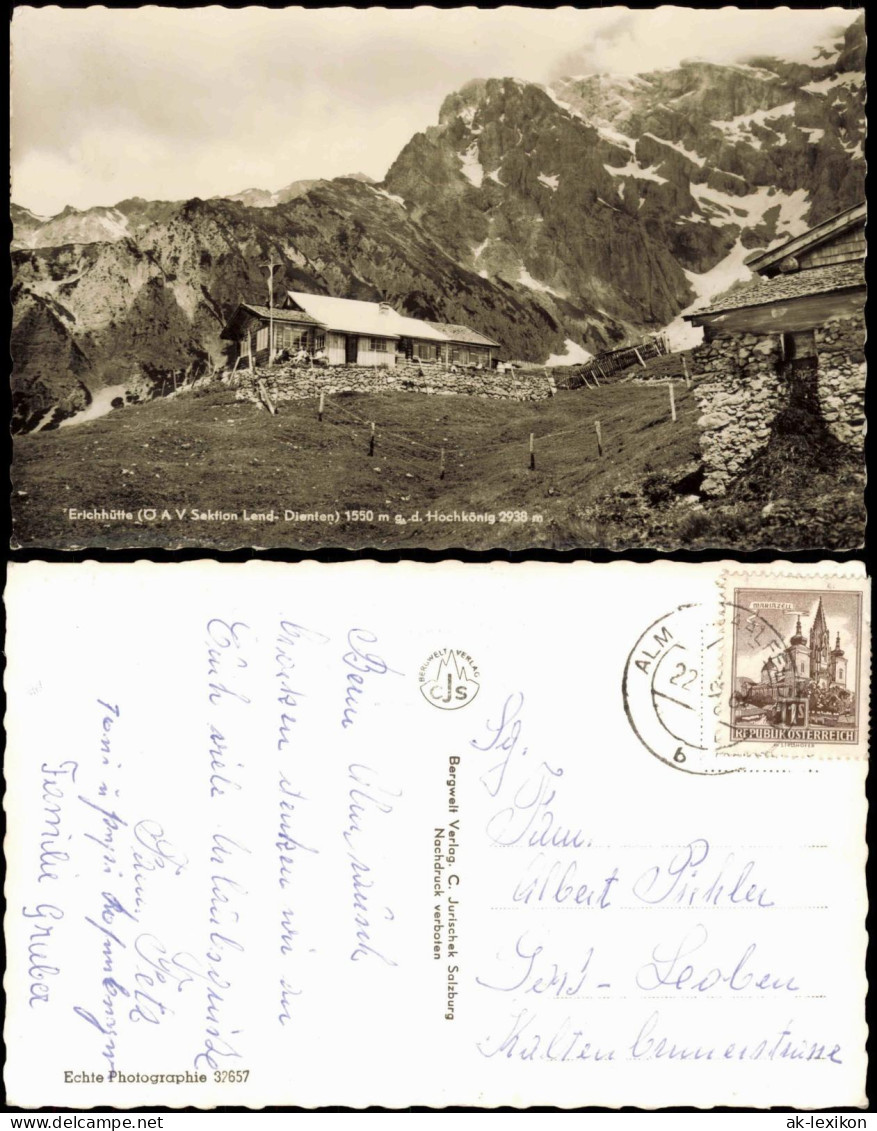 Ansichtskarte Salzburg Erichhütte OAV Sektion Lend- Dienten Hochkönig 1965