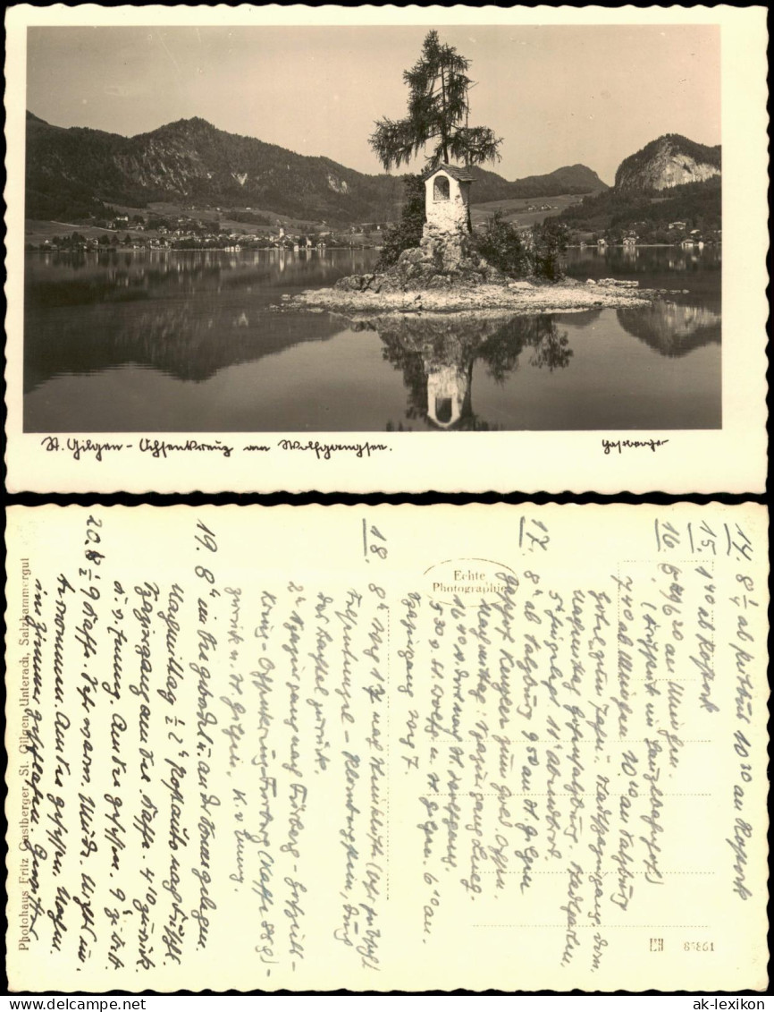 Ansichtskarte Sankt Gilgen St. Gilgen Ochsenkreuz im Wolfgangsee 1938