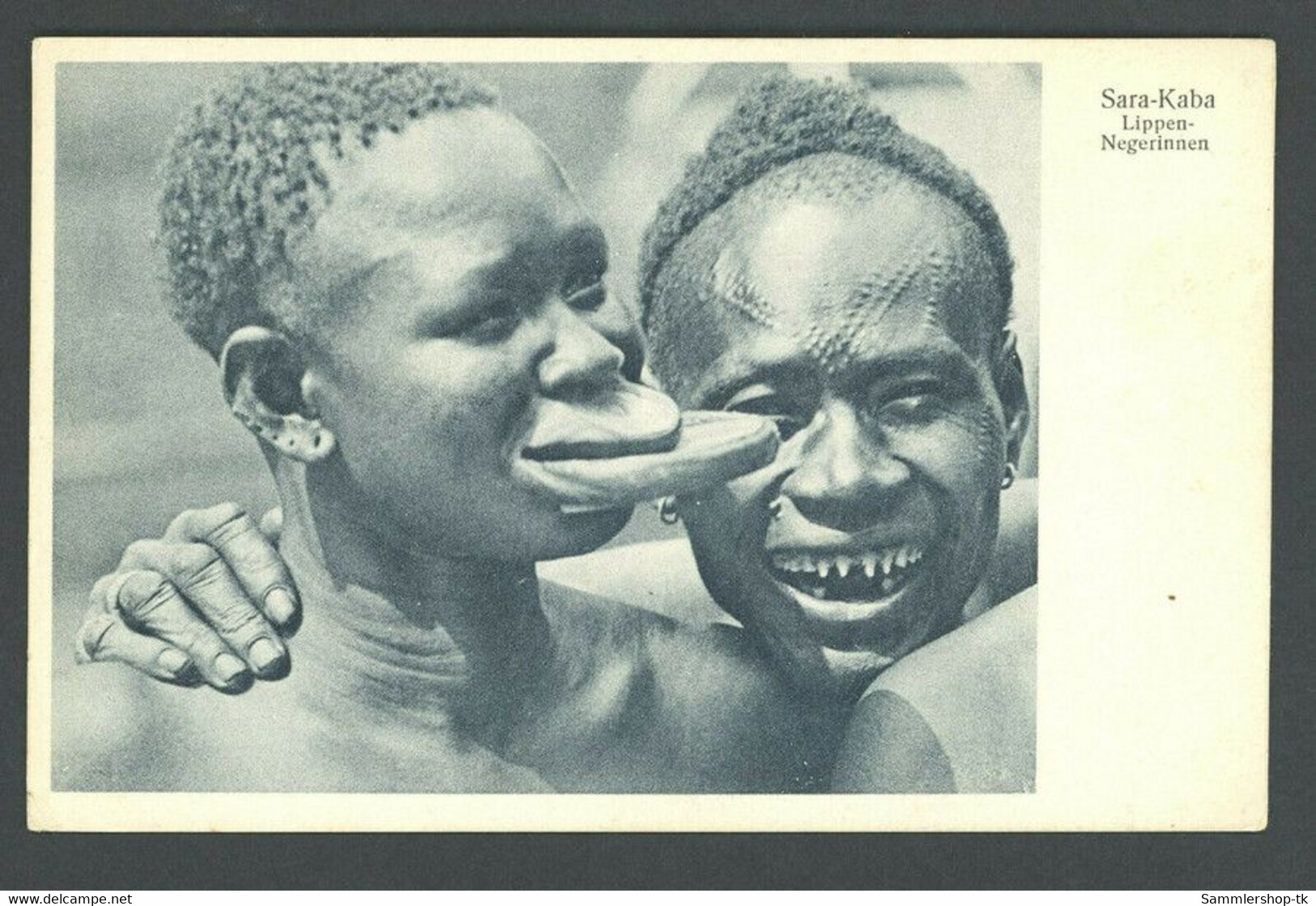 Ansichtskarte Sara-Kaba, Afrikanerinnen Lippenteller , Tschad