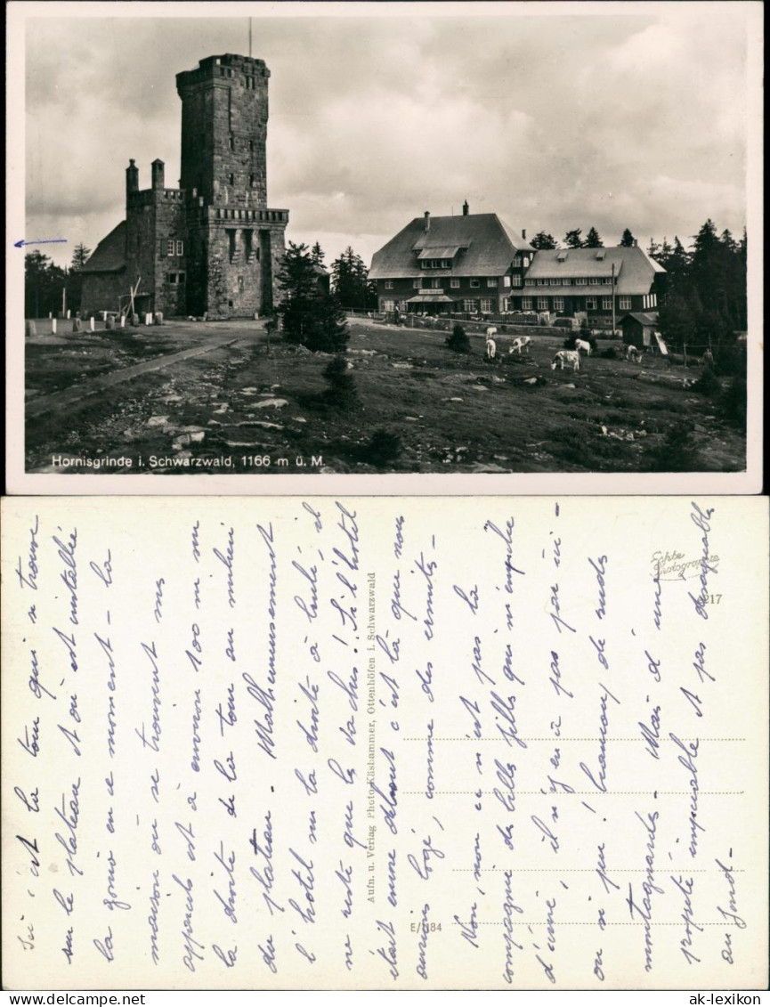 Ansichtskarte Sasbach (Ortenau) Hornisgrinde (Berg) 1934