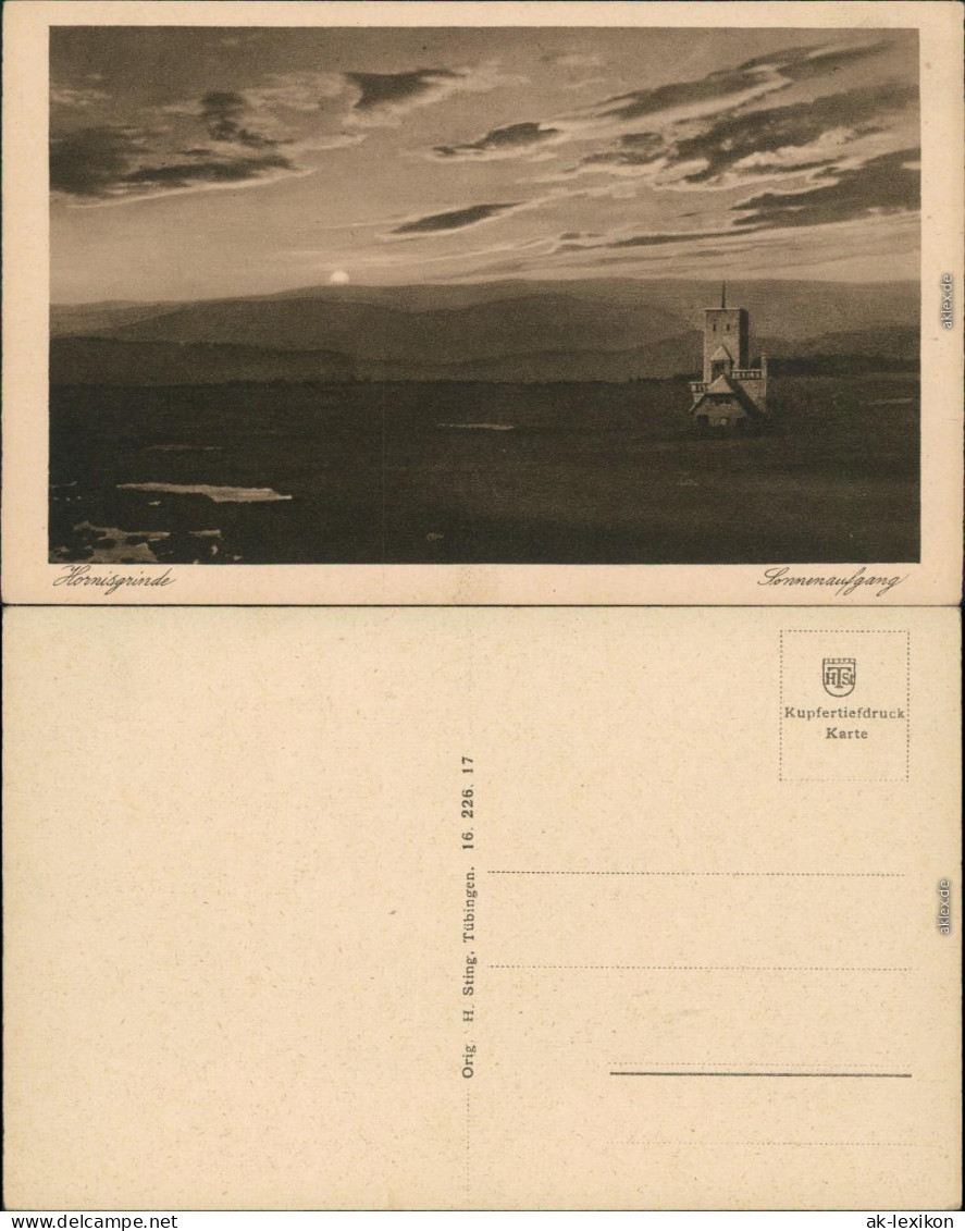 Ansichtskarte Sasbach (Ortenau) Hornisgrinde (Berg) - Sonnenaufgang 1934