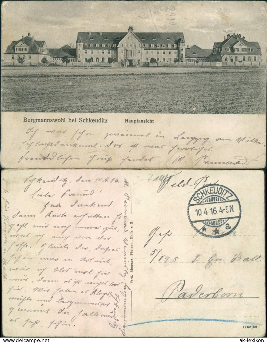 Ansichtskarte Schkeuditz Bergmannswohl 1928