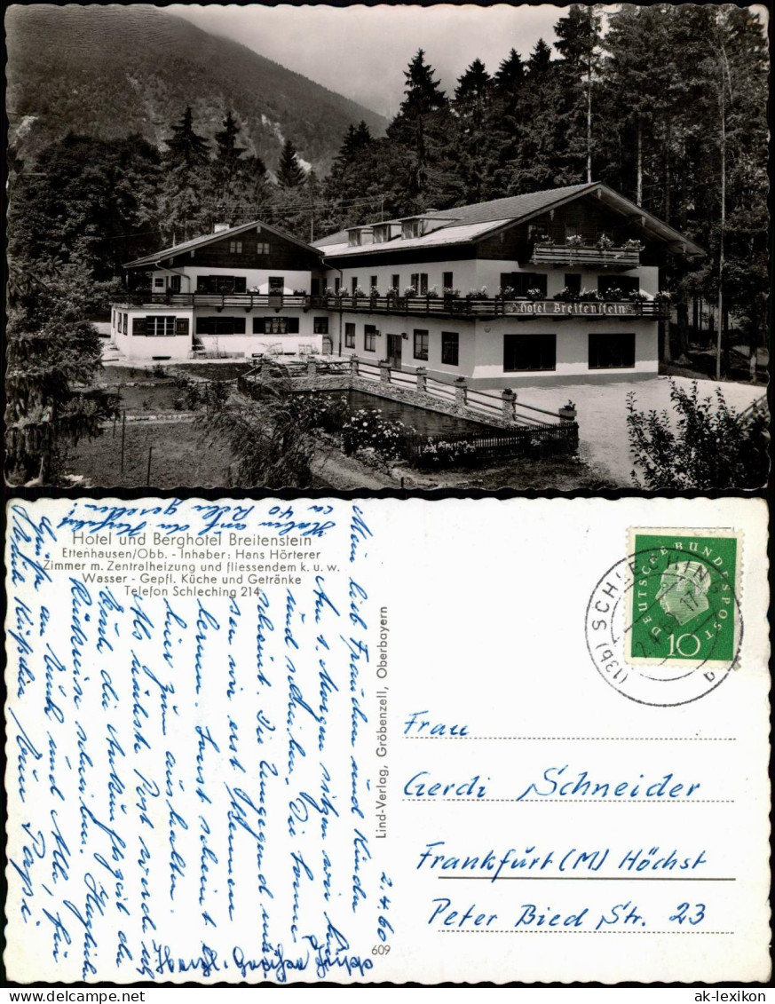Ansichtskarte Schleching Hotel und Berghotel Breitenstein 1960