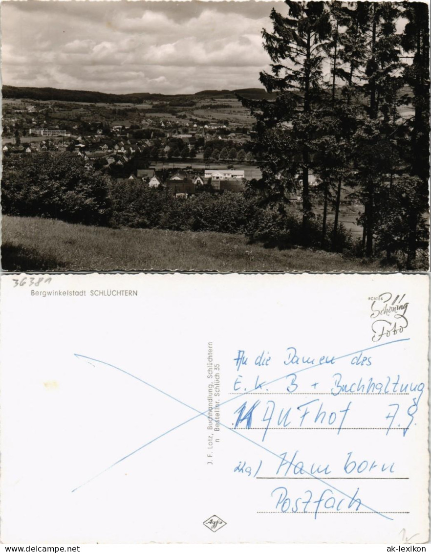 Ansichtskarte Schlüchtern (Bergwinkelstadt) Panorama-Ansicht 1960