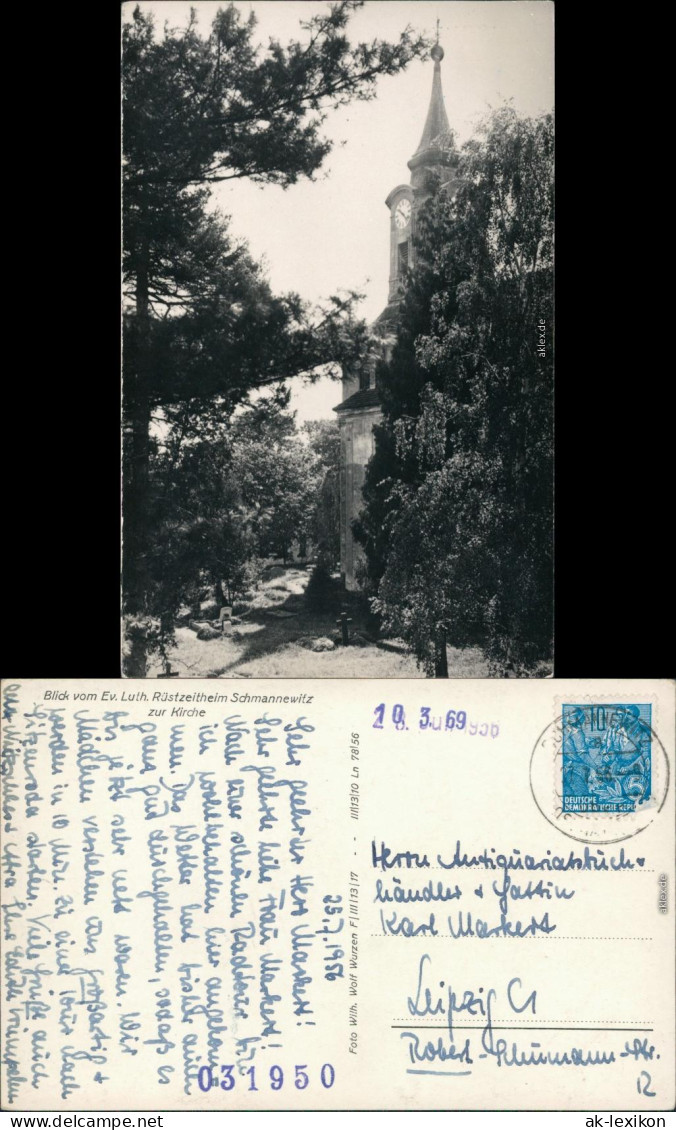 Ansichtskarte Schmannewitz-Dahlen Kirche 1956
