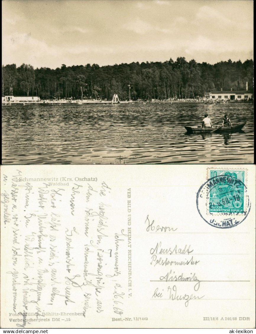 Ansichtskarte Schmannewitz-Dahlen Partie am Waldbad 1960