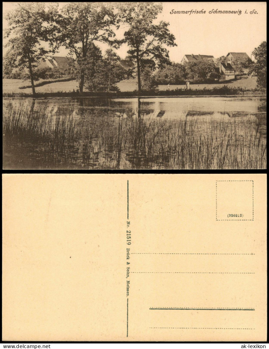 Ansichtskarte Schmannewitz-Dahlen partie an der Stadt 1920