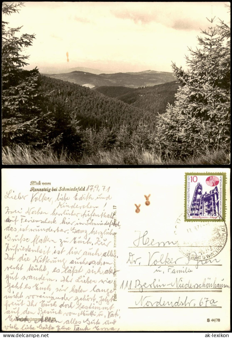 Ansichtskarte Schmiedefeld (Rennsteig) Blick vom Rennsteig 1979