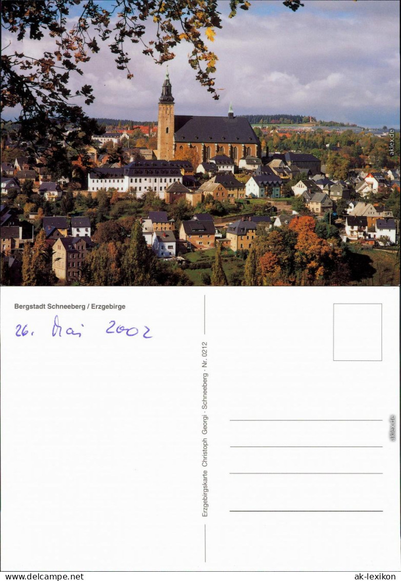 Ansichtskarte Schneeberg (Erzgebirge) Blick auf den Ort 2002