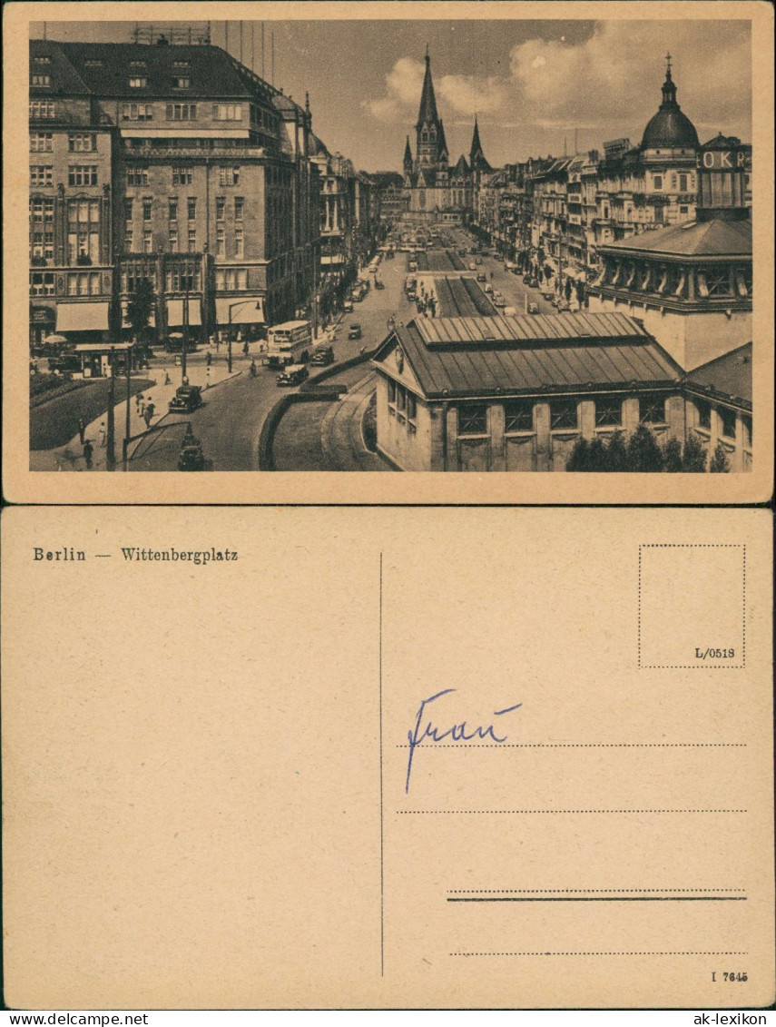 Ansichtskarte Schöneberg-Berlin Wittenbergplatz 1932