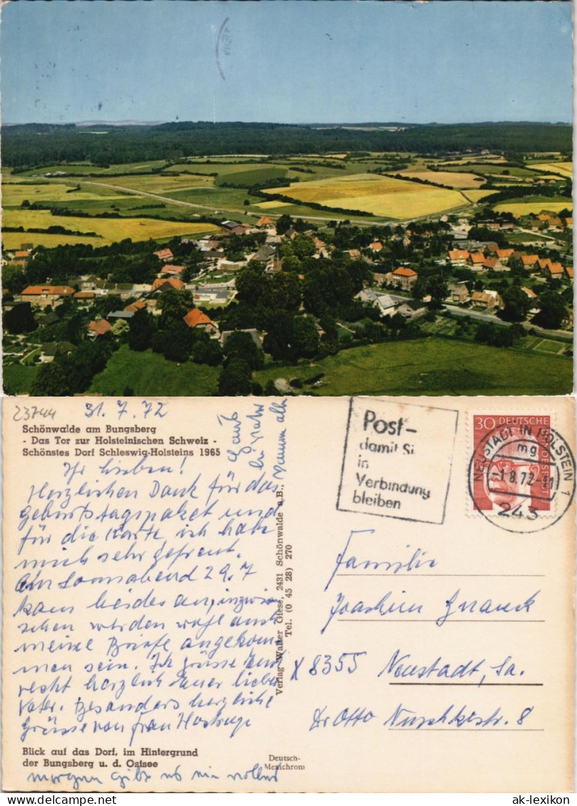 Ansichtskarte Schönwalde am Bungsberg Luftaufnahme 1972