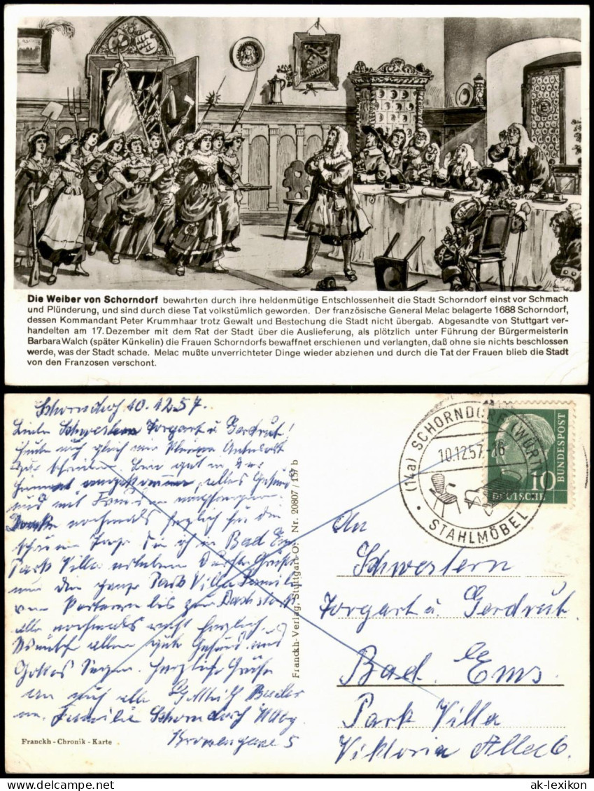 Ansichtskarte Schorndorf Die Weiber von Schorndorf 1957