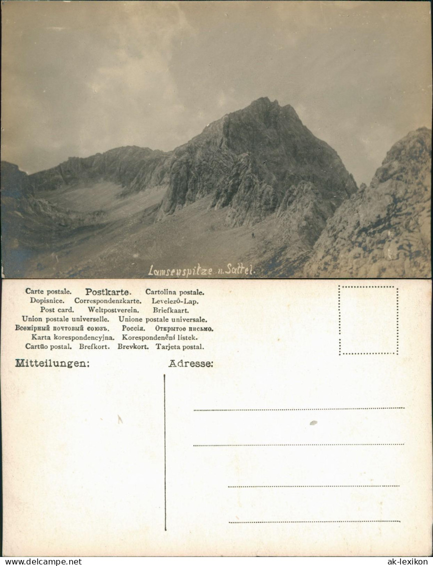 Ansichtskarte Schwaz Lamsenspitze mit Sattel 1917 Privatfoto