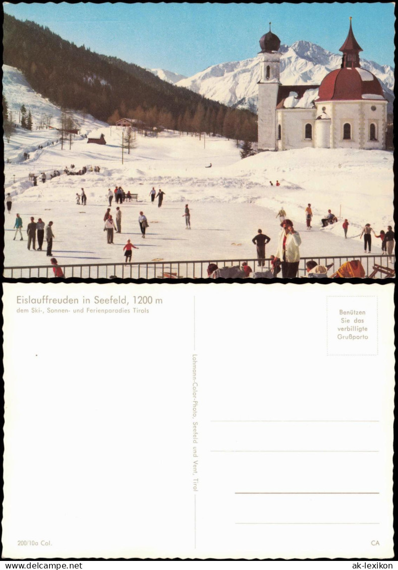 Ansichtskarte Seefeld Eislauffreuden in Seefeld, Panorama-Ansicht 1980