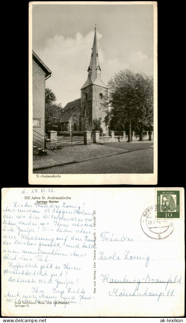 Ansichtskarte Springe St. Andreaskirche 1962