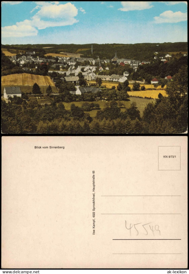 Ansichtskarte Sprockhövel Blick vom Sirrenberg 1973