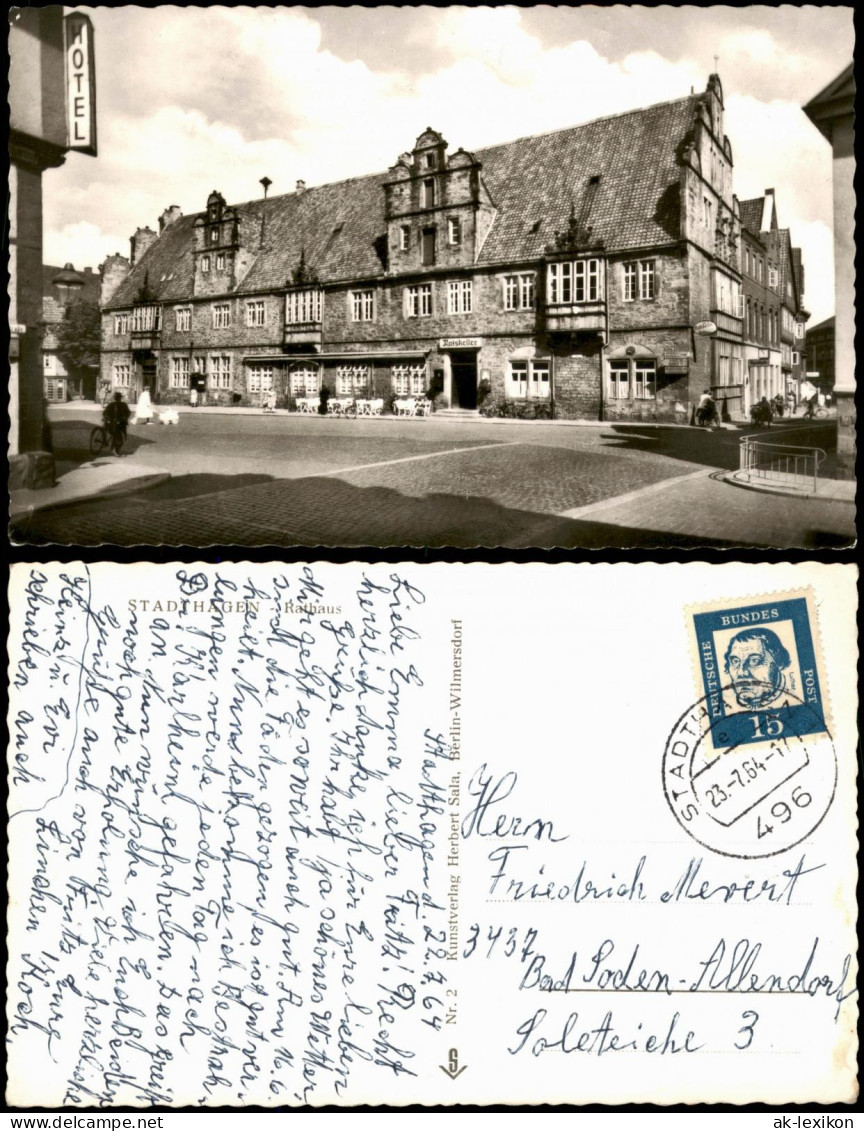 Ansichtskarte Stadthagen Rathaus 1964