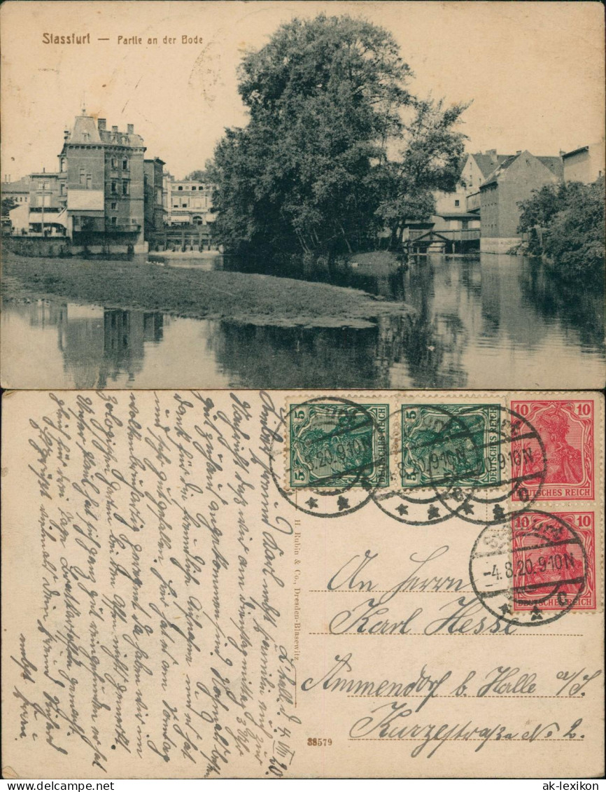 Ansichtskarte Staßfurt Stassfurt An der Bode 1920