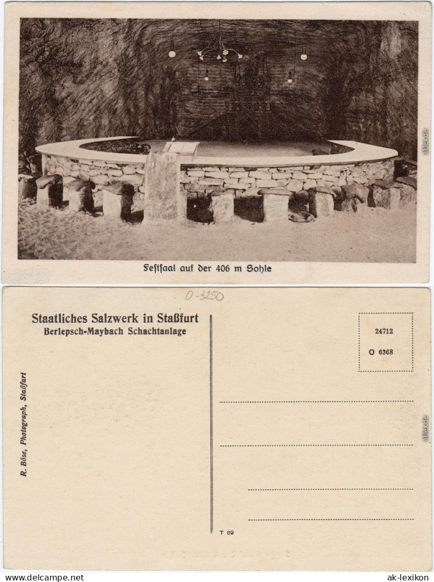 Ansichtskarte  Staßfurt Stassfurt Festsaal - Berlepsch-Maybachschacht 1930