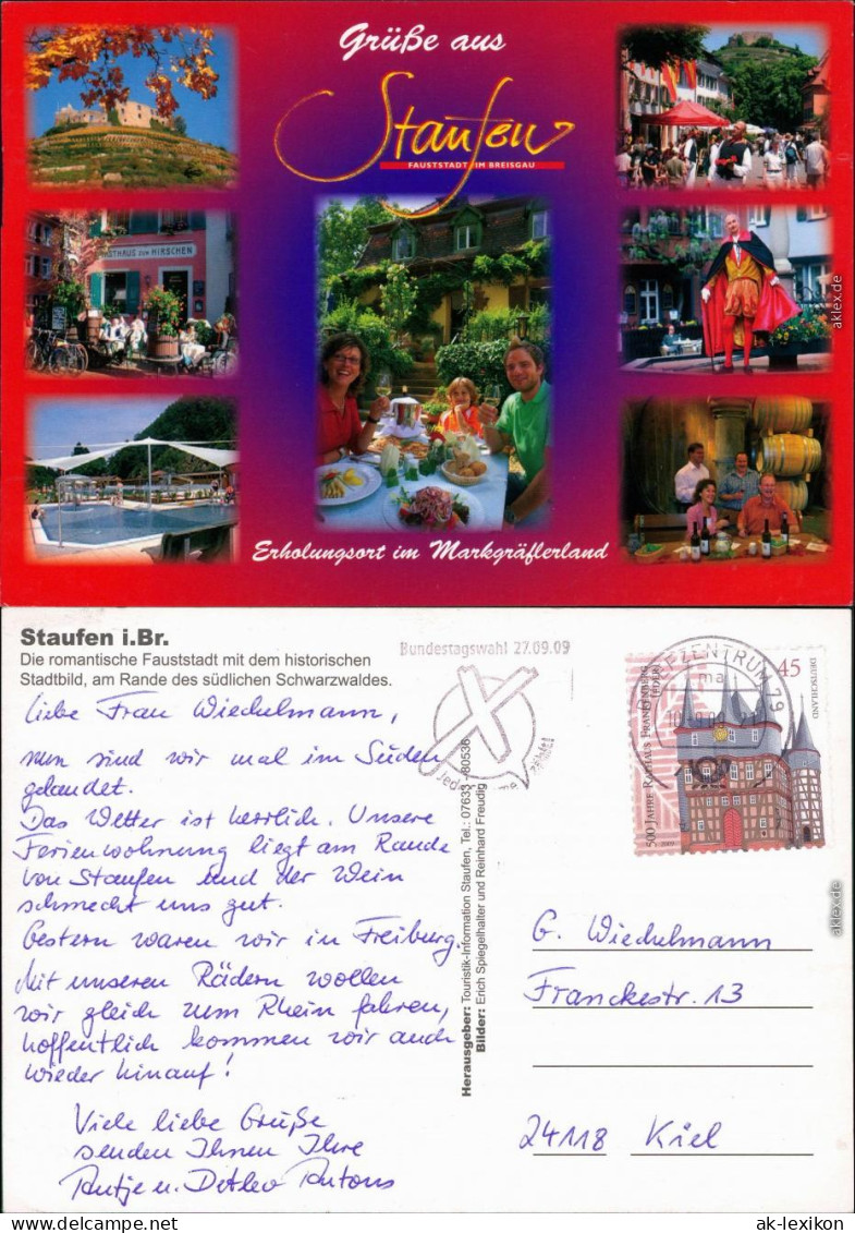 Ansichtskarte Staufen im Breisgau Weinberg, Gaststätten, Pool, Weinhaus 2009