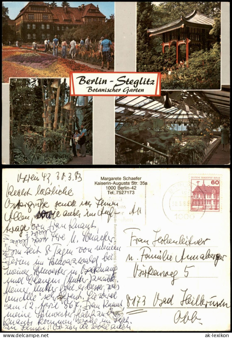Ansichtskarte Steglitz-Berlin Botanischer Garten (Mehrbildkarte) 1983