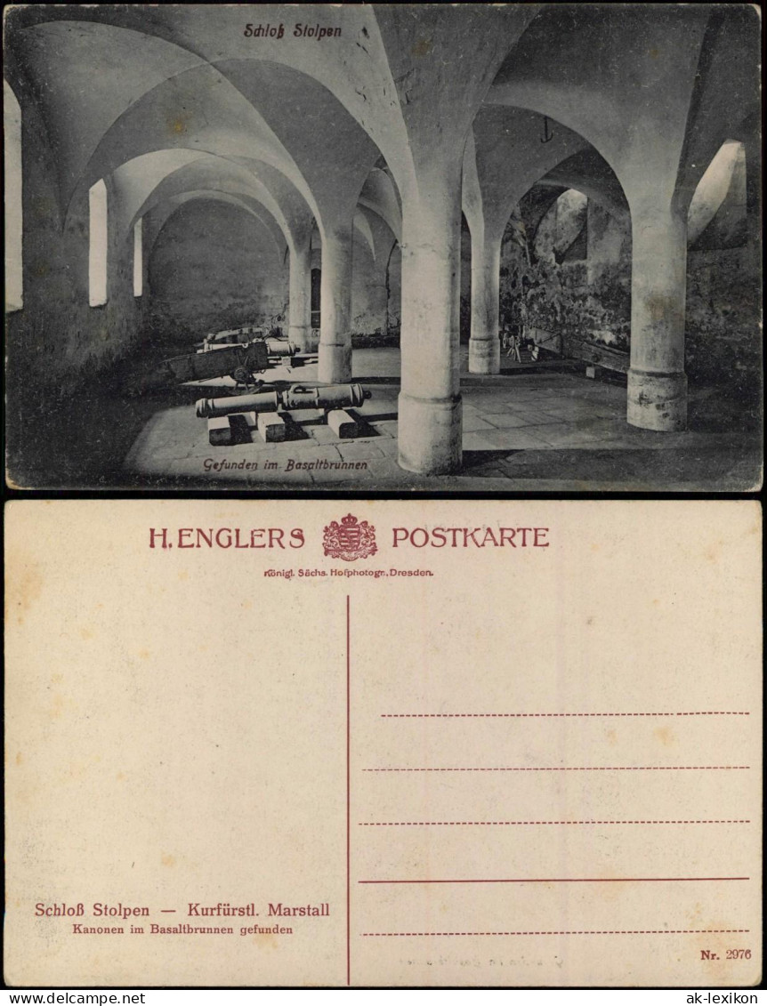 Ansichtskarte Stolpen Burg Stolpen - Geschütze - Zimmer 1913