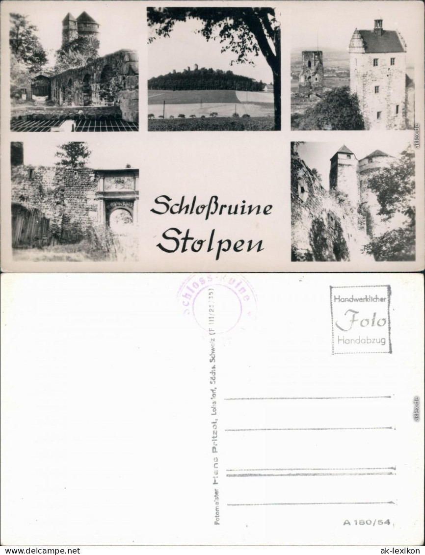 Ansichtskarte Stolpen Burg Stolpen - Ruine 1964