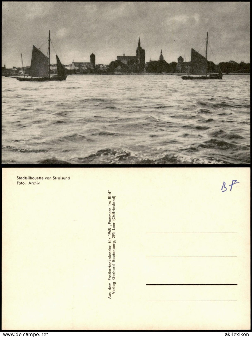 Ansichtskarte Stralsund Stadtsilhouette von Stralsund 1968