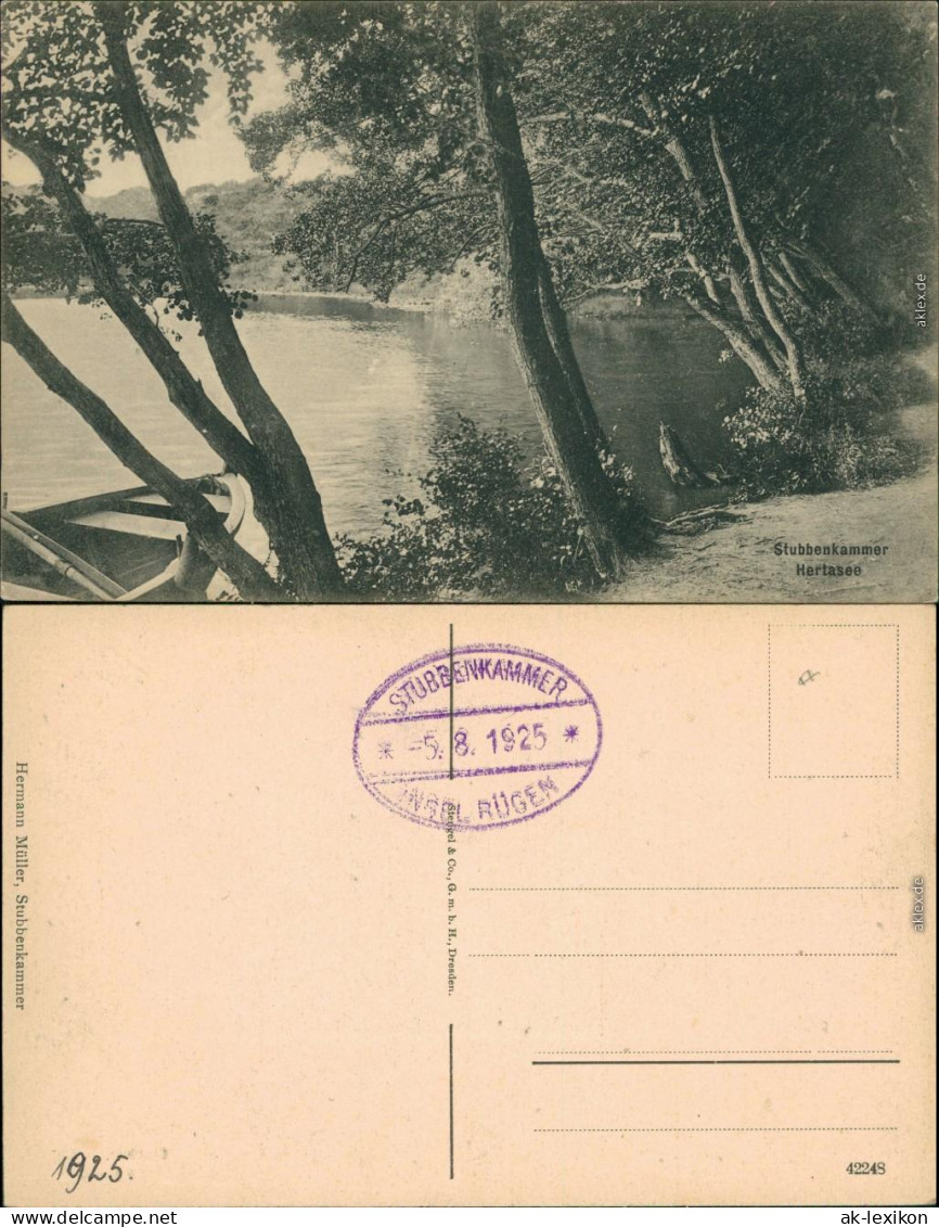 Ansichtskarte Stubbenkammer-Sassnitz Saßnitz Herthasee 1925