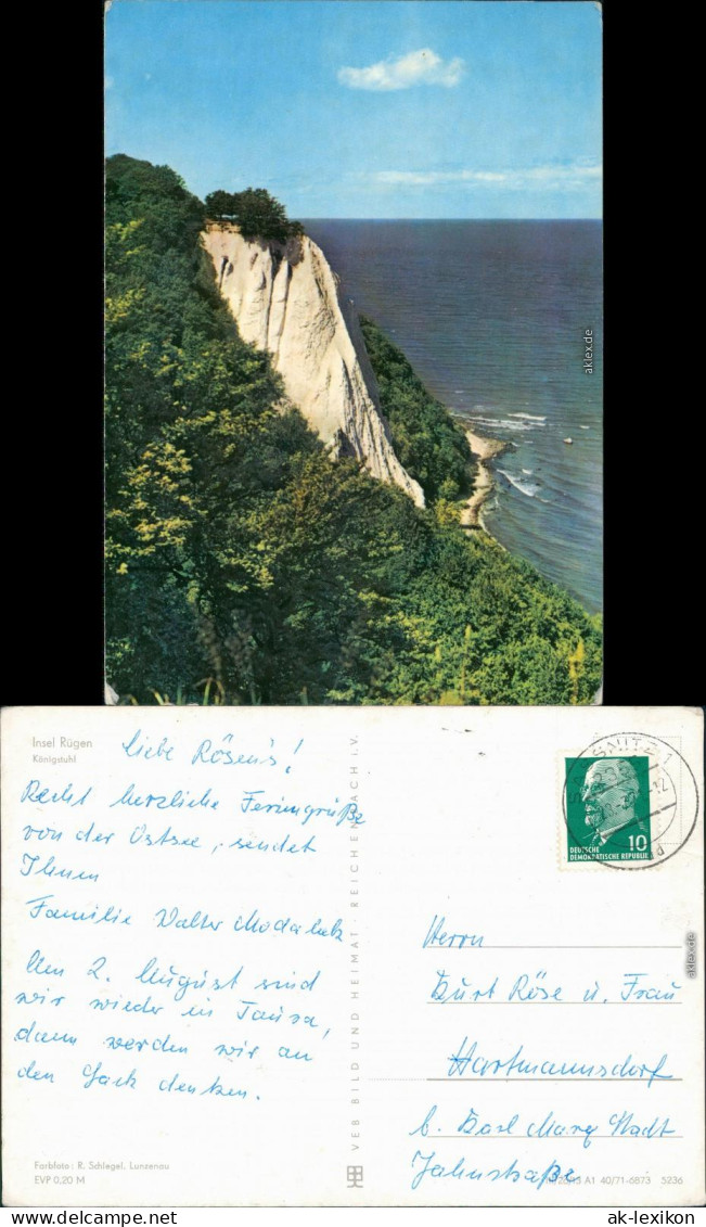 Ansichtskarte Stubbenkammer-Sassnitz Saßnitz Königsstuhl 1971