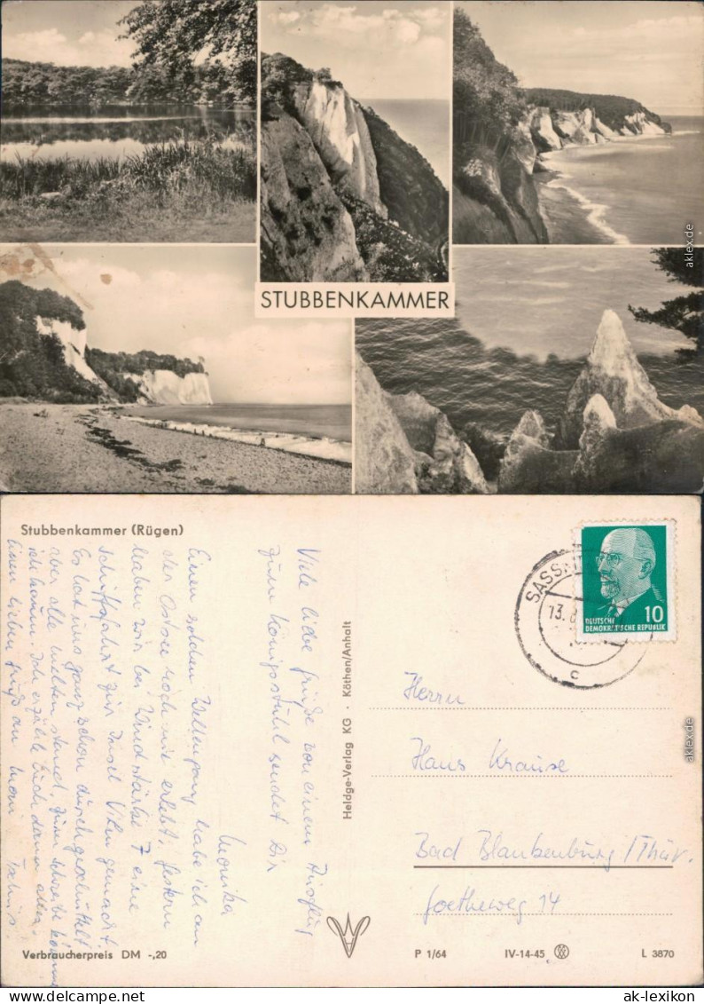 Ansichtskarte Stubbenkammer-Sassnitz Saßnitz Stubbenkammer 1964