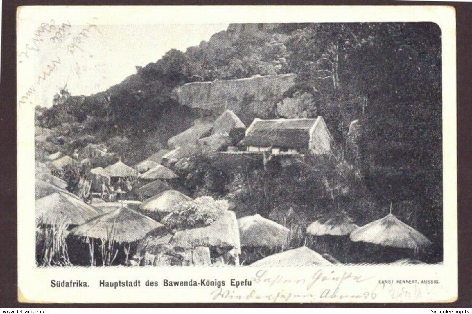 Ansichtskarte Südafrika Hauptstadt des Bawende-Königs Epefu