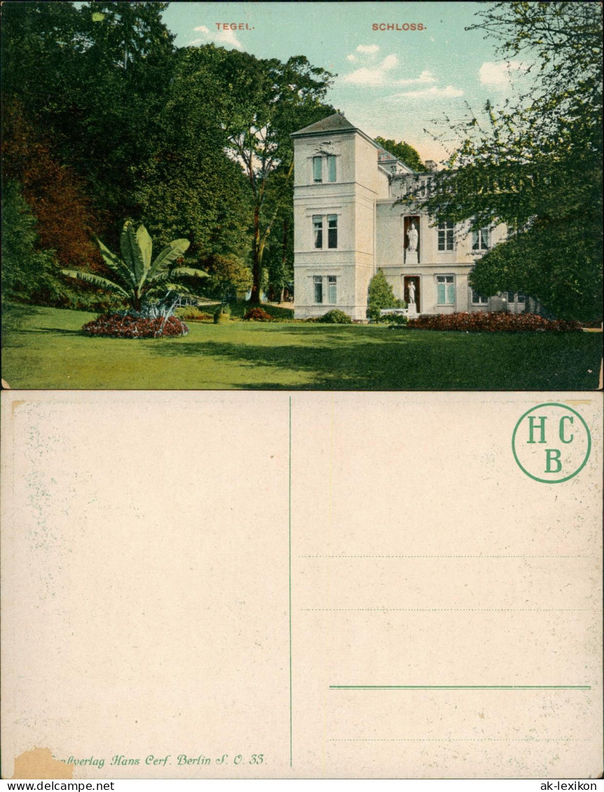 Ansichtskarte Tegel-Berlin Schloß 1912